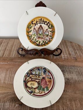 Vintage 2000 Restoration Hardware Classic Cheese Plates Set of 2 With Hangers